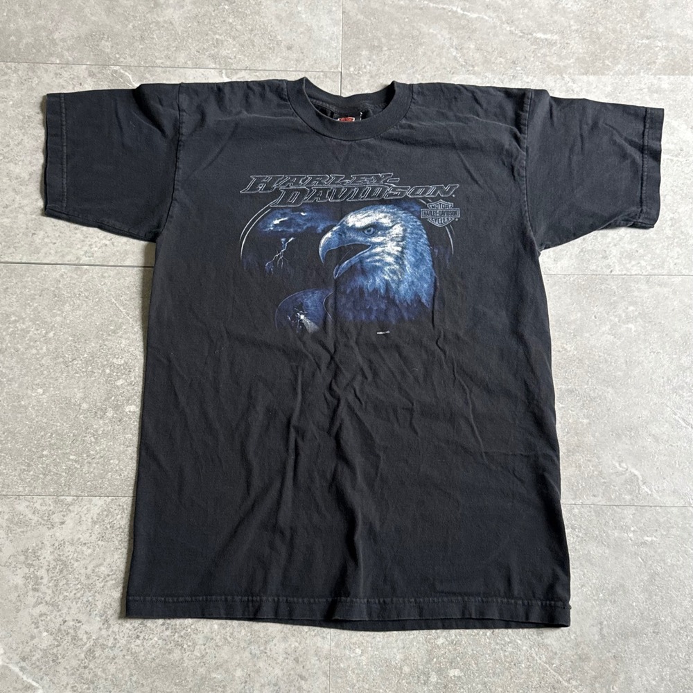 VTG Harley Davidson Bald Eagle Graphic T-Shirt Size L
